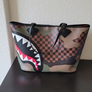 Sprayground Sharks In Paris Camo Tote